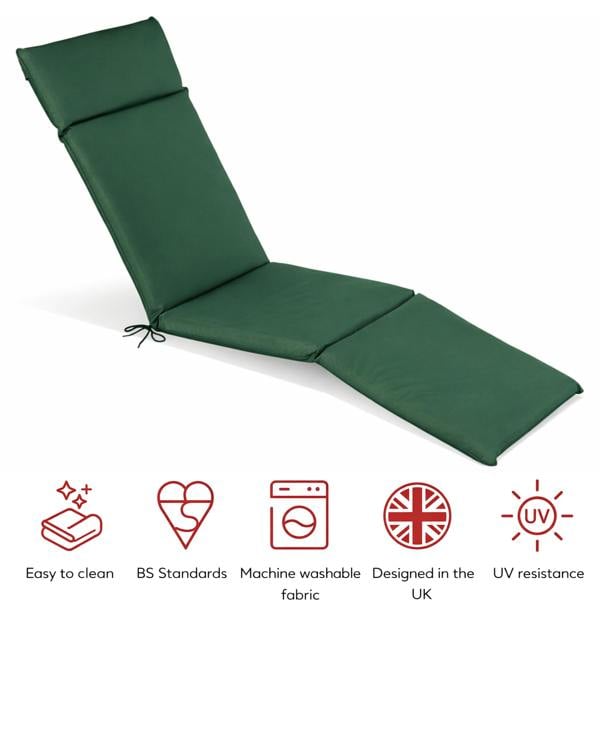 SP Range Steamer Pad Garden Cushion Green The Garden Furniture Shop
