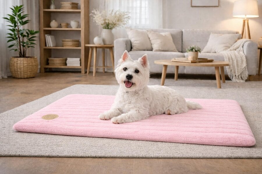Snug and Cosy Pets Alaska Memory Foam Faux Fur Dog Pet Mat - Orthopaedic Support & British Design