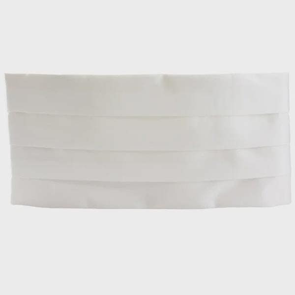 Sophos Plain Cummerbund - White