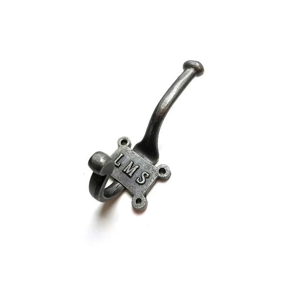 Coat Hook Retro 'LMS' 2 Part Hook 125mm - Pack of 5
