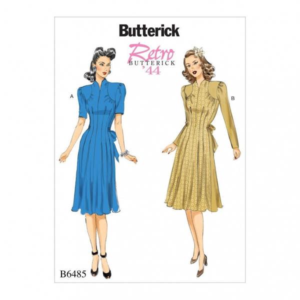 Butterick Sewing Pattern 6485, Dresses, Vintage Style for Women, A5 (6-8-10-12-14) - Intermediate