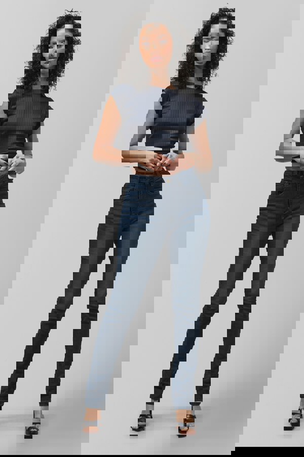 ENORSIA High Waist Slim Fit Jeans