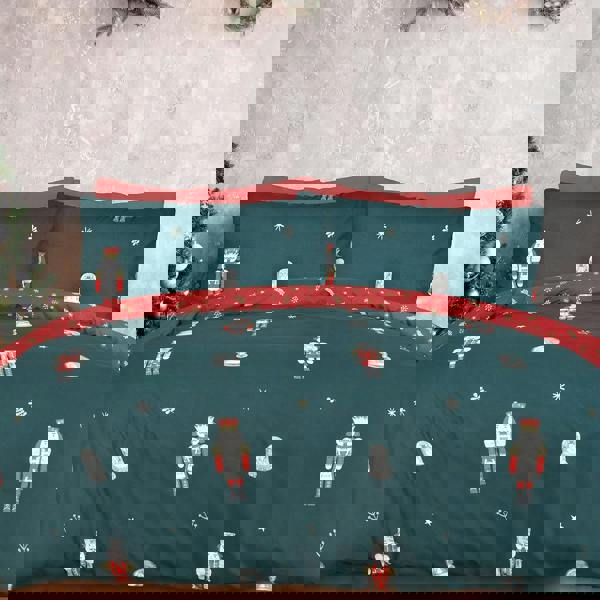 Luxury Xmas Nutcracker Reversible Duvet Cover With Pillowcases