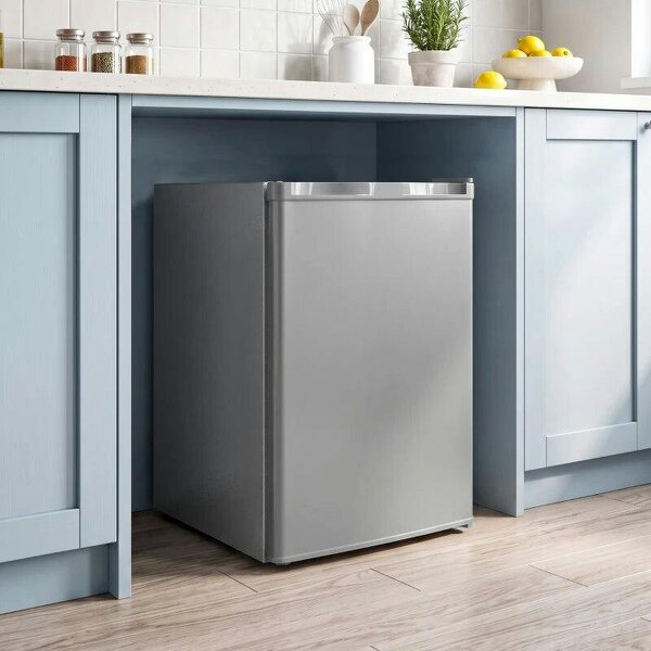 60L Tabletop Mini Freezer, Countertop Small Freezer with Reversible Door, Removable Wire Shelves, Grey