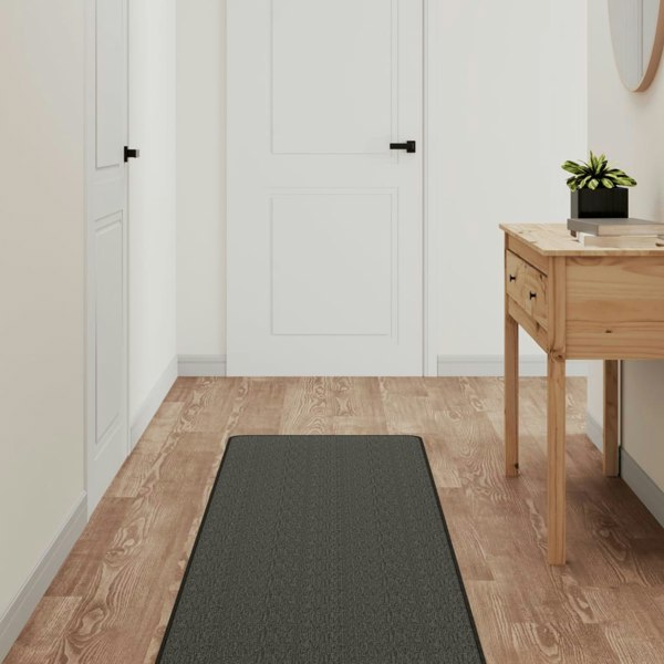 Berkfield Carpet Runner Sisal Look Anthracite 50x250 cm