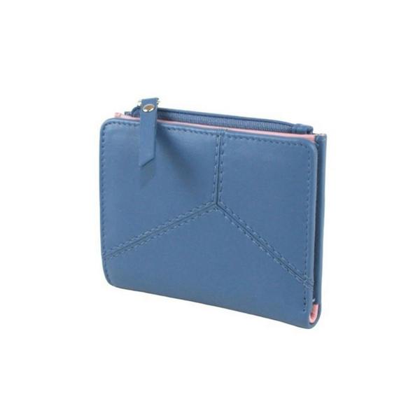 Eastern Counties Leather Kiri Leather Purse - Blue/Blush - 