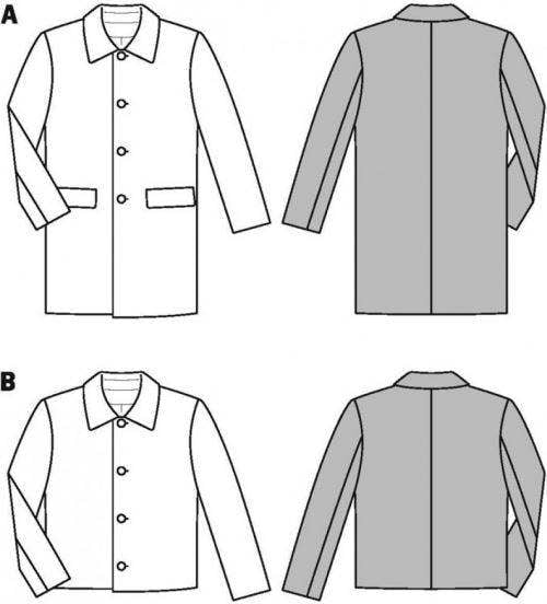 Burda Sewing Pattern 6932 Coats and Jackets For Men, 34 to 50 - Intermediate