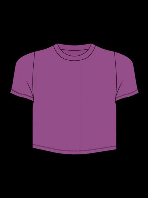 Tavi Ribbed Women's Tee Top - Violet