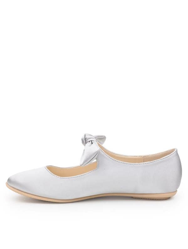 Girls silver grey party shoes