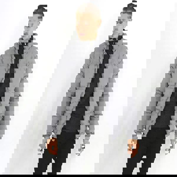 Brave Soul Grey Funnel Neck Padded Jacket - Grey Image 1