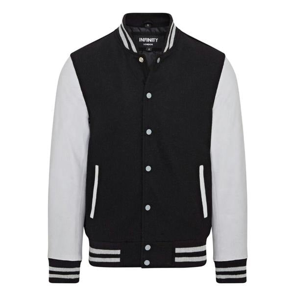 Infinity Leather Letterman Baseball Wool Leather Varsity Bomber Jacket - Genoa