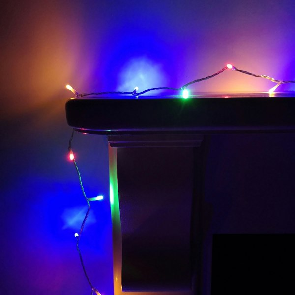 Samuel Alexander 200 LED 16m Premier Christmas Outdoor 8 Function Lights Clear Wire in Multicoloured