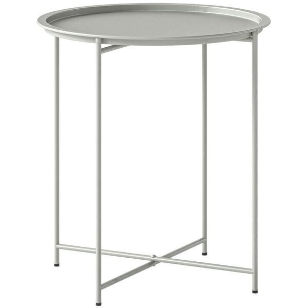 Steel Removable Tray Top Garden Table - White