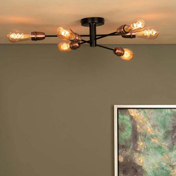 Pagazzi Lighting Gustave Black Ceiling Light