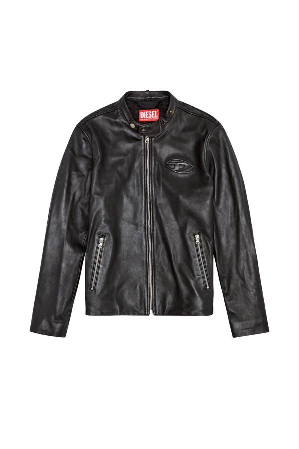 Diesel L-Metalo Leather Biker Jacket - Black