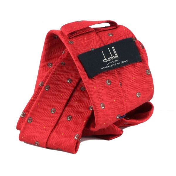 Dunhill hexbolt patterned silk tie Hexbolt pattern inspired by components from automotive engineering