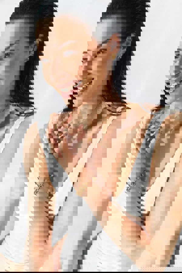 Elk & Bloom Knotted Dream Chunky Square 15K Gold Plated Stud Earrings