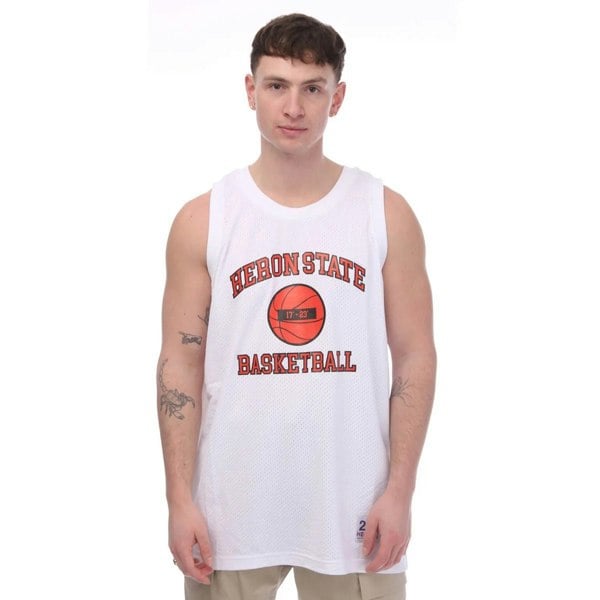 Heron Preston Mens 23 Tank Top - White/Red