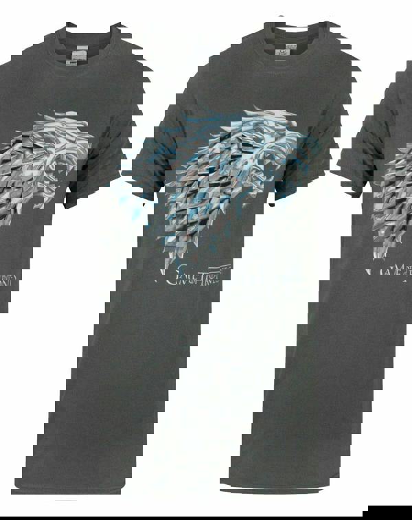 Game of Thrones Mens Grey Stark Direwolf Short Sleeved T-Shirt