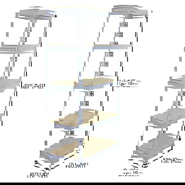 Monster Racking 10 x Q-Rax Grey Metal Racking Units 90 x 50 x 180cm