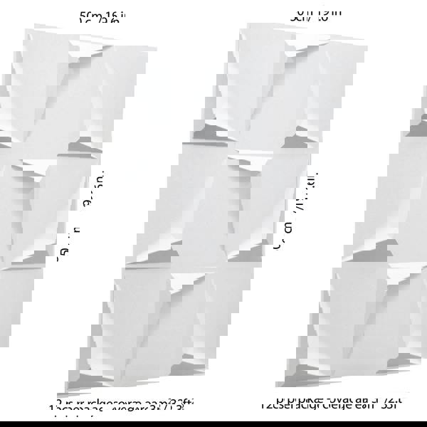 W3DPGAWA28 - Beau Eco Friendly 3D Wall Panels Decorative Tiles - 50x50 cm - 12 Boards (for 3 sqm2)