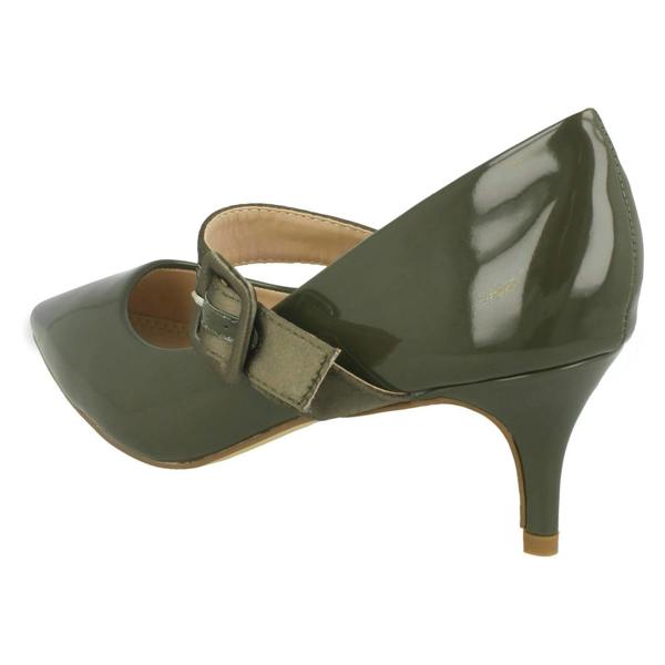 Spot On Ladies Spot On Chunky Buckle Strap Court Shoes F90059
