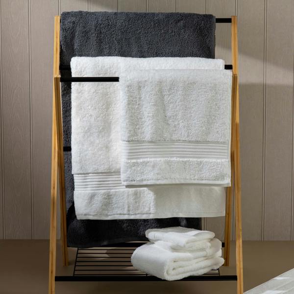 Smoke Egyptian Cotton Towels bedroom detail 5 | Soak and Sleep