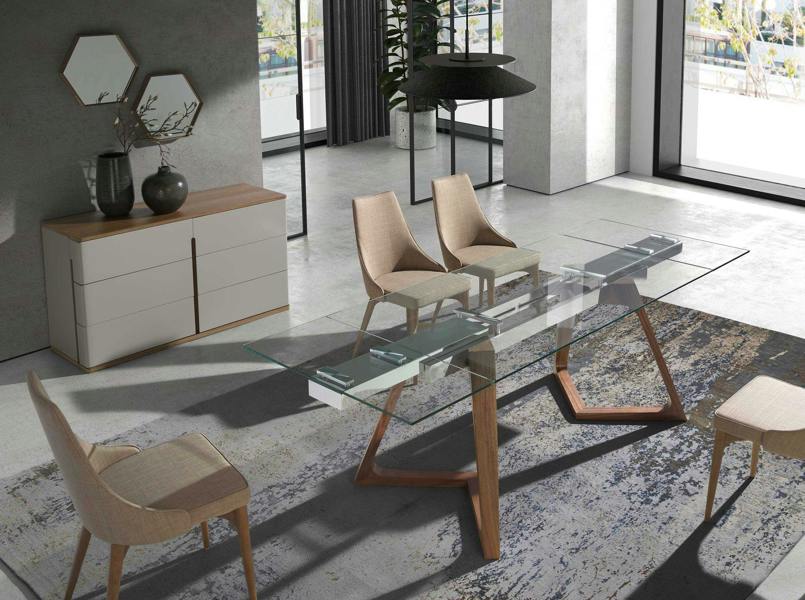 Angel Cerdá Hexagonal Walnut Wall Mirror 3039