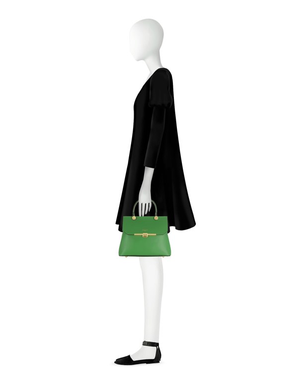 Le Parmentier Atlanta Top Handle Satchel - Green