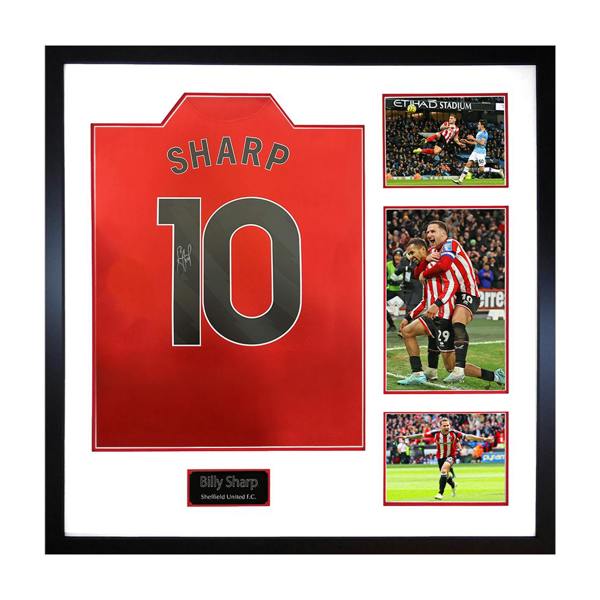 Billy Sharp Signed Sheffield United Shirt Elite Frame