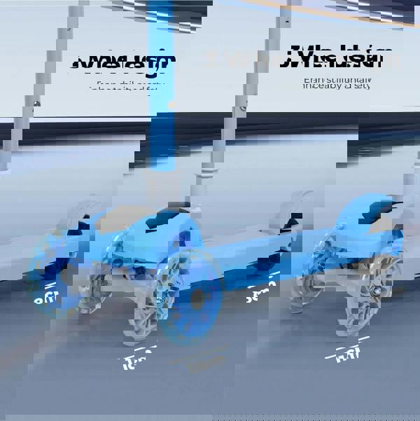 Dekko Kids Scooter Foldable Adjustable Height Flashing LED Light Music 3 Wheels