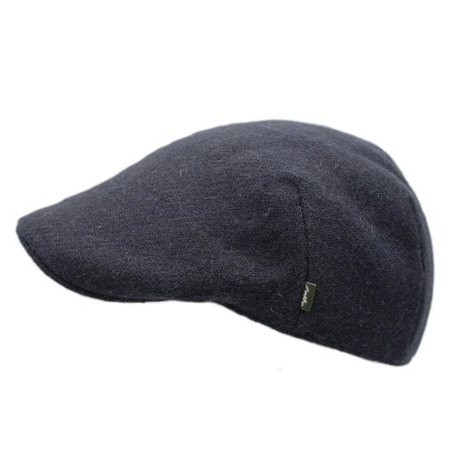 Heather Hats & Accessories Genuine Harris Tweed Wool Flat Cap, Satin Lining, Outdoor Wear, Slate Grey