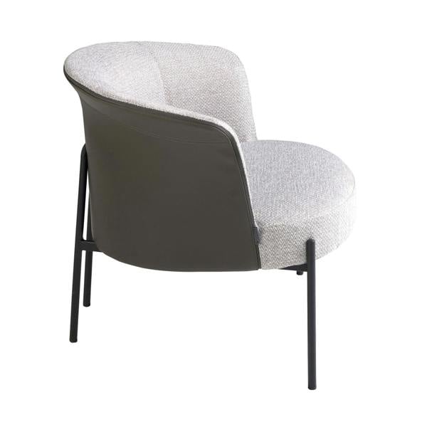 Angel Cerdá Grey Fabric and Dark Grey Leatherette Armchair 5109