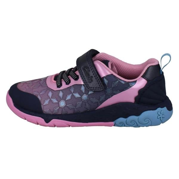 Clarks Girls Clarks Snowflake Detail Casual Trainers Tidal Trail