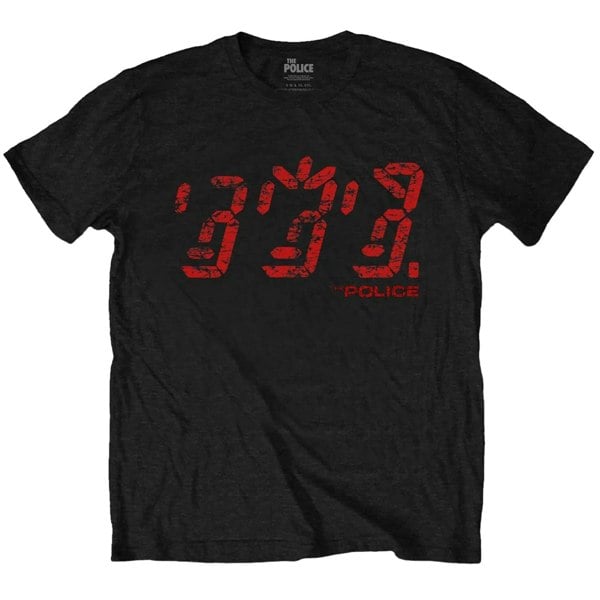 The Police Unisex Adult Vintage Ghost Cotton T-Shirt - Black