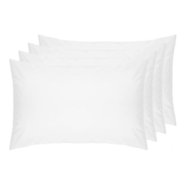 Belledorm Percale Housewife Pillowcase (Pack of 4) - White - 