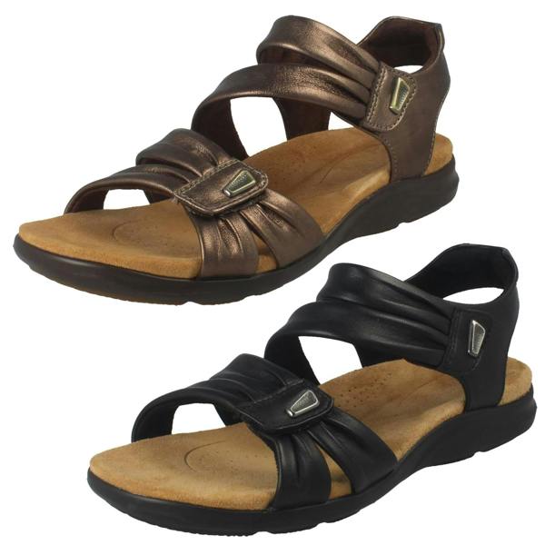 Clarks Ladies Clarks Casual Hook and Loop Sandals Kitly Ave