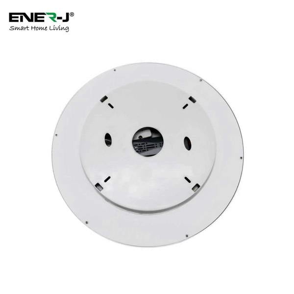 White ceiling light fixture with ENER-J branding on a white background
