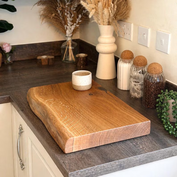 Giraffes & Craftz XL Live Edge Oak Chopping Board - James Martin style Oak Chopping & Serving Board
