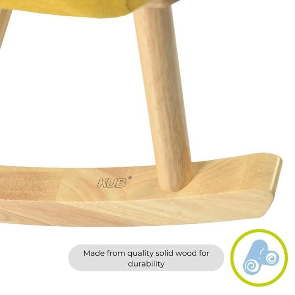 Paxton Rocking Nursing Chair Mustard Yellow Solid Wood