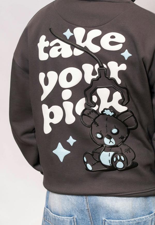 Fresh Couture Take Your Pick Hoodie - Charcoal Grey