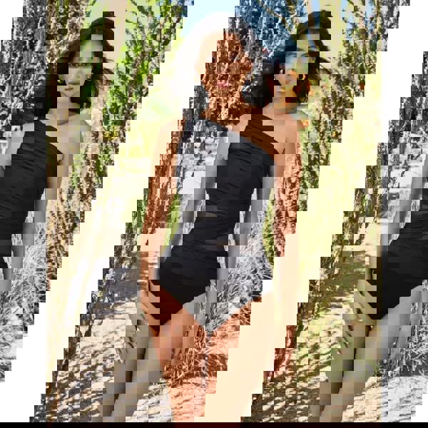 Black Miraclesuit Network Jena swimsuit with mesh paneling