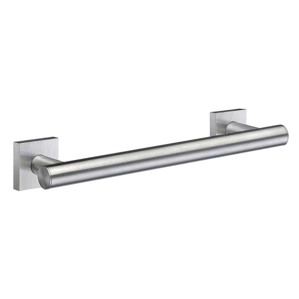 Brushed chrome grab bar