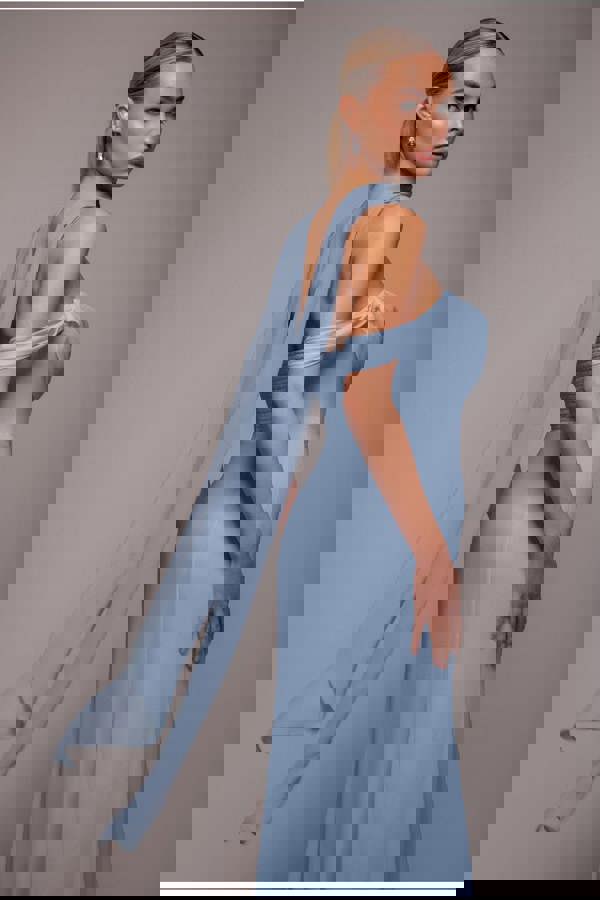 Chiffon Scarf - Dusky Blue AC15