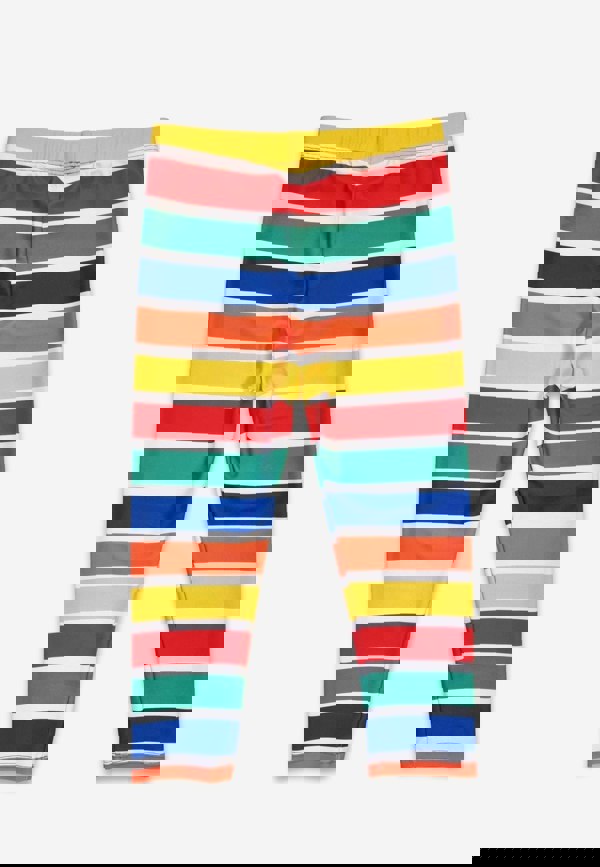 Happy Stripe Print Kids' Swim Leggings - Toby Tiger