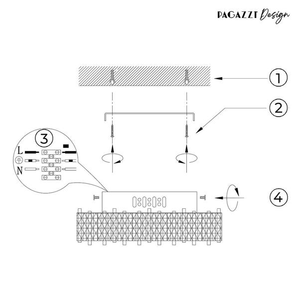 Pagazzi Lighting Ana Chrome LED Flush Ceiling Light