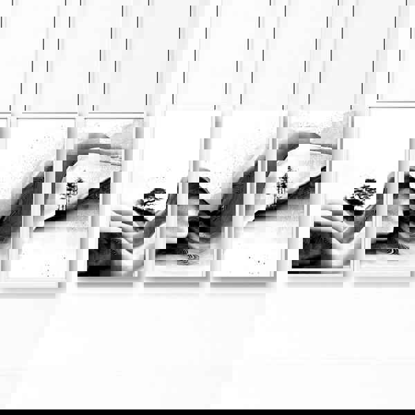 Modern Wall Art Living Room | Set of 3 Asian Inspired Wall art Prints