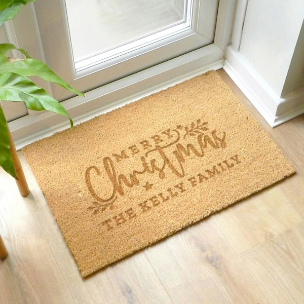 Personalised Memento Company Personalised Christmas Rectangle Indoor Doormat