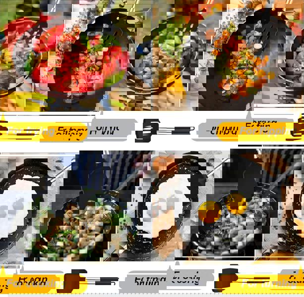 Anygleam Kitchen Utensils Non-stick Grey/ Silver 5 Set Cooking Tool Accessories Heat Resistant Kitchenware