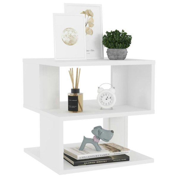 Berkfield Side Table White 40x40x40 cm Engineered Wood